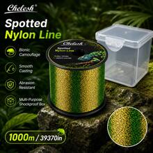 Chelesh 1000m/1093yds Nylon Fishing Line, 3D Color-Changing Invisible Spotted Line, Strong And Durable, Invisible In Water, Suitable For Lure Fishing, Fly Fishing, Saltwater And Freshwater, Fishing Accessories - Multicolor - View 3