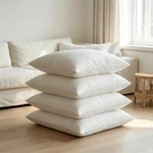 CLSUPER 18/20/21/14x21 Inch White Goose Down/Down Soft Fluffy Throw Pillow Insert, Square Cotton Cover, Plump Washable Quick Rebound Non-Shedding Breathable Cushion Inner, Suitable For Home Decor - White - View 4
