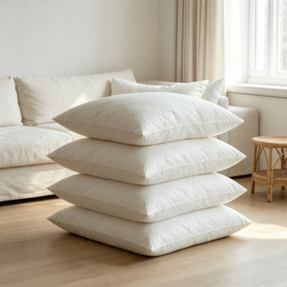 CLSUPER 18/20/21/14x21 Inch White Goose Down/Down Soft Fluffy Throw Pillow Insert, Square Cotton Cover, Plump Washable Quick Rebound Non-Shedding Breathable Cushion Inner, Suitable For Home Decor