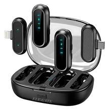 (Free Shipping) Dual Wireless Bluetooth Lavalier Microphone Set With Fast Charging Base - View 8
