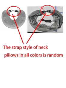Soft Plush Travel Pillow, Unfilled, Suitable For Storage, Travel Essential, Vacation Accessory, Travel Sleep Aid, Adjustable U-Shaped Neck Pillow, Wide Comfortable Design, With Convenient Zipper - Multicolor - View 11