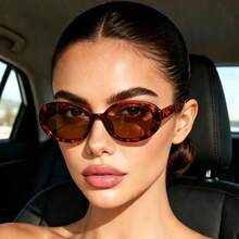 1pc Women's Fashion Glasses New Small Oval Frame Personalized Glasses Versatile Street Style - Multicolor - View 2