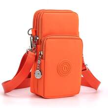 Minimalist Polyester Rectangular Multi-Pocket Zipper Crossbody Phone Bag With Adjustable Strap, For Travel, Commuting, Shopping, Daily Use - Multicolor - View 16