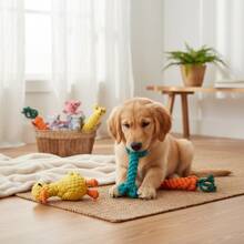 5pcs Dog Chew Toys, Multiple Styles, Random Design, Random Color, Pet Chew Interactive Play Rope Knot Toys, Suitable For Small And Medium Dogs, Essential Pet Accessories, Dog Rope Toys - Multicolor - View 7