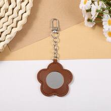 1pc Cute Multicolor Flower PU Pet Memorial Hair Storage Metal Keyring Bag Pendant Halloween Party Travel Gift For Students Ladies Xmas - Multicolor - View 16