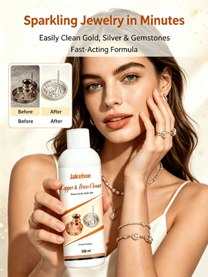 Household Jewelry Cleaning Solution Silver Cleaner Gold & Silver Jewelry Cleaning Agent Removes Oxidation & Blackening Rings Necklaces Polishing & Maintenance Tool