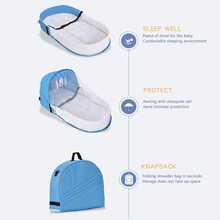 1PC Portable Baby Bed Multifunctional Travel Mosquito-Proof Isolation Bed Foldable Bed Detachable Bed-In-Bed Backpack - Multicolor - View 2