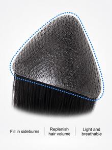 Men's 6-Inch Sideburn Hairpiece (9 Colors Available), Natural Straight Hair Texture; Designed For Men, Lightweight And Comfortable, Suitable For Daily Wear, Work, Parties, Travel And Cosplay; Available Color Shades: 1B/2/3/4/5/6/7/60R/613 - Multicolor - View 3
