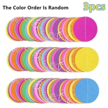3pcs 7-Color Paper Round Dot Garland (Includes 6 Self-Adhesive Hooks), Colorful Banner Hanging Rainbow Theme Decoration, Suitable For Birthday Party, Wedding, Camping, Christmas, Various Celebrations, Party Garland (Random Color) - View 7