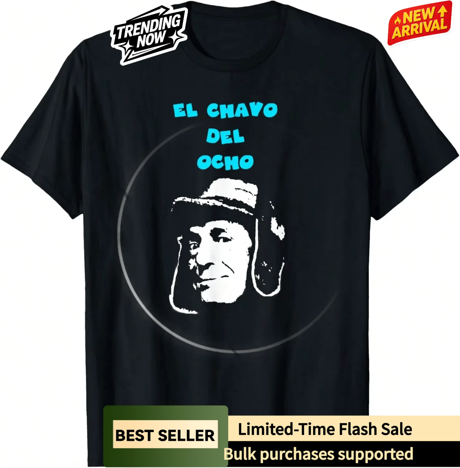 Men T-Shirts - 黑色 - 查看 1
