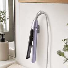 2pcs/1pc No-Drill Strong Adhesive Wall-Mounted Hair Straightener Hook, Heat-Resistant Hair Tool Storage Rack, Curling Iron/Electric Hair Straightener Holder, Suitable For Bathroom, Vanity, Cabinet And Kitchen - Multicolor - View 6