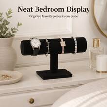 1pc Single-Layer Velvet Bracelet Display Stand – Watch Display Stand, Jewelry Organizer Box, Watch Display Case, Necklace, Bracelet, And Pendant Chain Holder, Watch Rack, Jewelry Display Tower. - Multicolor - View 5