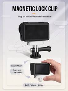 Magnetic Quick Release Mount, Compatible With DJI Osmo Action 6/Nano Or Action 5 Pro/4/3, 1/4 Thread Or Dual Claw Version, Suitable For Tripod/Selfie Stick - View 3