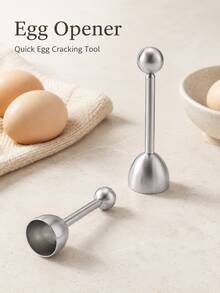 1pc Egg Shell Opener Kitchen Baking Tool Easy To Use Breakfast Cooking Dessert Meal Prep Home Kitchen Simple Compact Practical Shell Opening Accessory - Multicolor - View 6