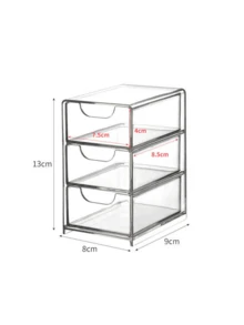 3-Layer Drawer Storage Box, Suitable For Jewelry, Hair Accessories, Earrings And Small Items, Furniture Office Study Desk Storage, Jewelry Storage Box, Drawer Cosmetic Storage, Bedroom Decor Desk Storage, Home Desk Drawer Storage Box - Multicolor - View 10