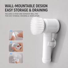 Handheld Electric Car Cleaning Brush, IPX5 Waterproof, USB Rechargeable, With Multiple Interchangeable Brush Heads, Suitable For Car Interior Cleaning And Light Scratch Polishing On Car Paint Surface - A - View 7