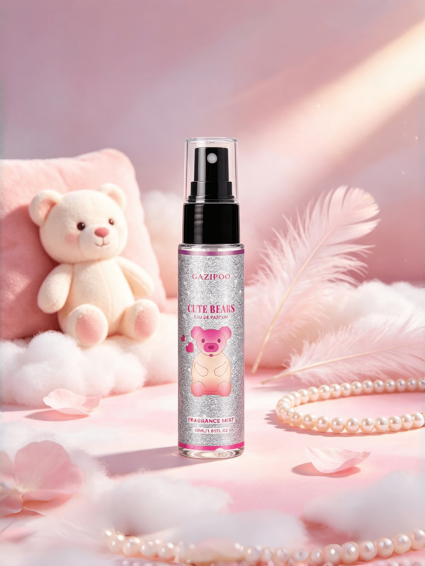 1pc 30ml Bear Sweet Fruit & Floral Scented Room Deodorizing Spray, Orange Blossom Apple Rose Fragrance, Bedroom & Car Odor Eliminator Air Freshener, Birthday & Holiday Gift, Home Fragrance Gift