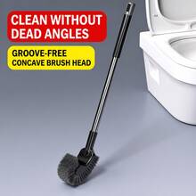 C-Shaped Long Handle Toilet Brush - Stainless Steel Material, Wall-Mounted, Designed For Thorough Cleaning Of Standard Toilets And Squat Toilets (Including Hard-To-Reach Areas). - A - View 9