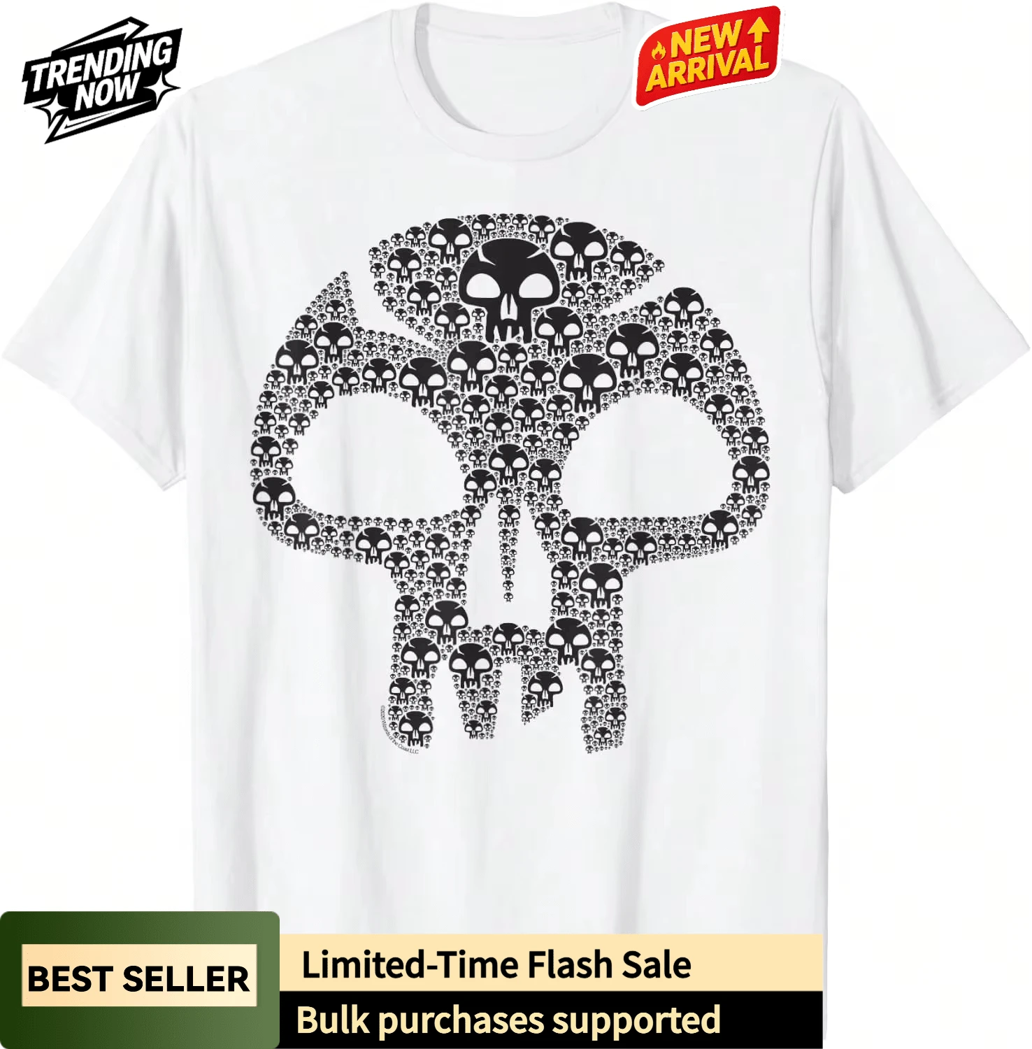 Men T-Shirts - 黑色 - 查看 1
