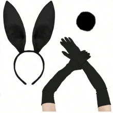 3pcs/2pcs Halloween Bunny Costume Set, Suitable For Halloween, Thanksgiving And Other Holiday Theme Party Ball Accessories And Props - Multicolor - View 9