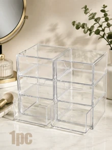 3-Layer Drawer Storage Box, Suitable For Jewelry, Hair Accessories, Earrings And Small Items, Furniture Office Study Desk Storage, Jewelry Storage Box, Drawer Cosmetic Storage, Bedroom Decor Desk Storage, Home Desk Drawer Storage Box - Multicolor - View 1