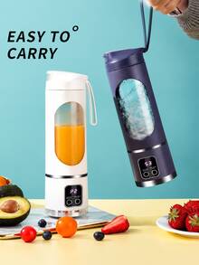 LEVIATECH 1件 450ml 無線便攜式攪拌機 電動果汁機，USB充電式迷你水果攪拌機，配備12葉刀片與雙杯，多功能果汁杯攪拌機，適用於廚房食物處理機、居家或戶外使用 - 3.7V-10刀葉 - 查看 6