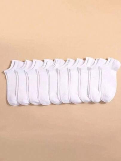 20 Pairs Men's Solid Color Boat Socks, Sweat-Absorbent And Breathable, Comfortable And Invisible, Suitable For Daily Wear, Sports, Business, Unisex, All Seasons, Best Choice For Back To School And Holiday Gifts, 1 Pair/3 Pairs/5 Pairs/10 Pairs/20 Pairs/30 Pairs Pack