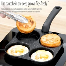 SOKANY 4-In-1 Non-Stick Frying Pan, Cast Iron Material, Even Heating, Dishwasher . Suitable For Pancakes, Eggs And Other Kitchen Uses. - Black - View 1
