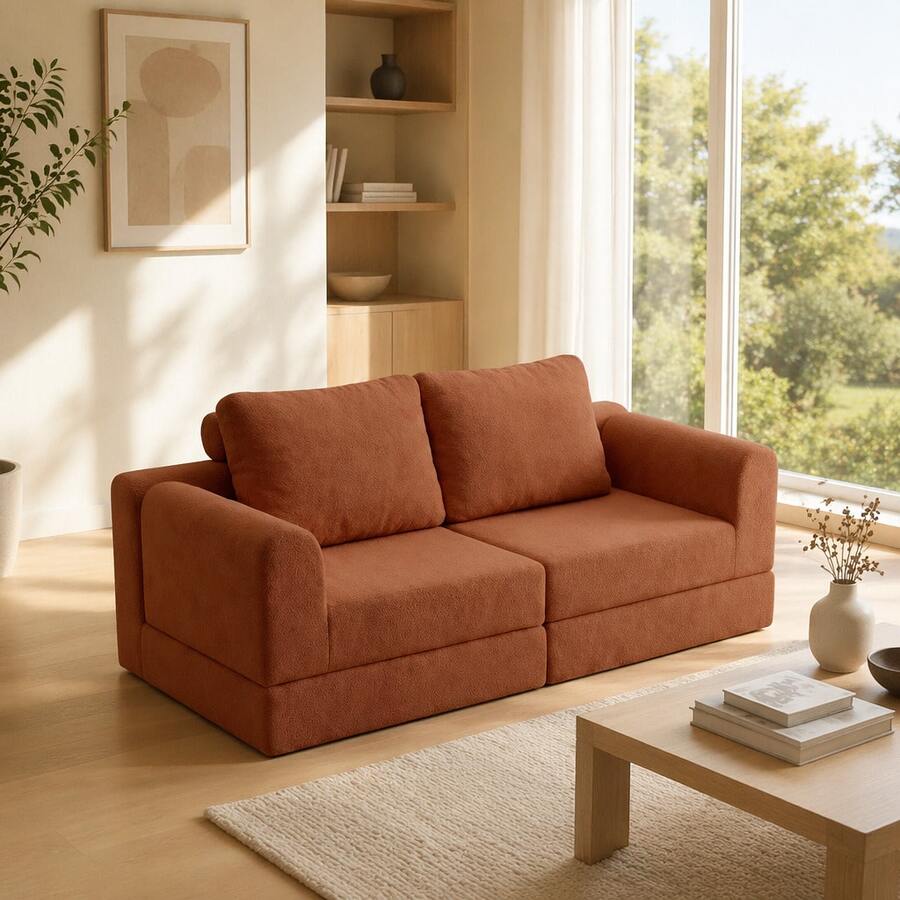 Convertible Folding Sofa Bed, Multi-Functional Sleeper Chair With Memory Foam And Back Support – Portable Futon Couch For Living Room, Bedroom, Or Small Spaces Brown - 棕色 - 查看 1