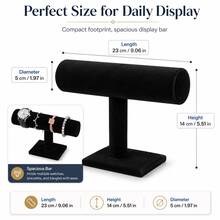 1pc Single-Layer Velvet Bracelet Display Stand – Watch Display Stand, Jewelry Organizer Box, Watch Display Case, Necklace, Bracelet, And Pendant Chain Holder, Watch Rack, Jewelry Display Tower. - Multicolor - View 4