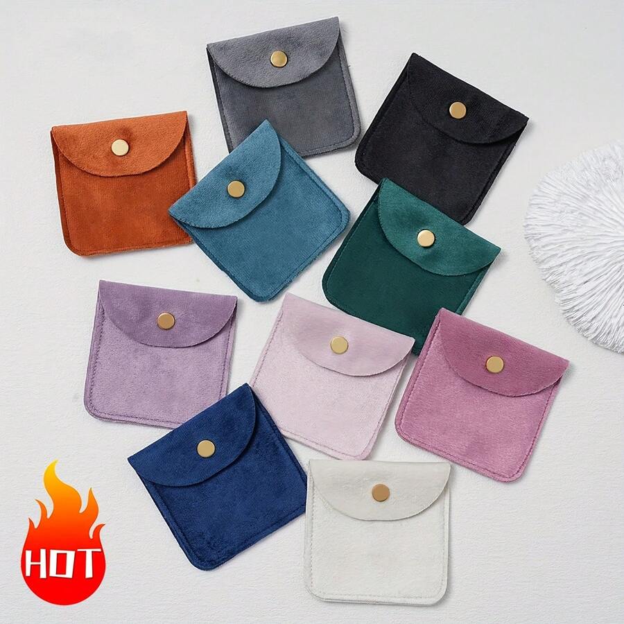 2pcs/5pcs/10pcs/20pcs/50pcs Velvet Jewelry Packaging Bags Soft Velvet Gift Bags For Rings Earrings Bracelets Necklaces Storage Bags Wedding Guest Candy Bags Gift Bags