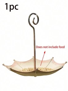1pc Umbrella-Shaped Hanging Bird Feeder And Bath, Umbrella Design, Suitable For Outdoor Garden, Patio And Backyard, Can Feed And Attract Wild Birds, Exquisite Decoration, Ideal Gift Or Practical Present For Bird Lovers - Multicolor - View 13