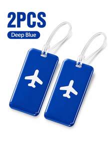 This Luggage Tag Features A Stylish Design With A Prominent Airplane Icon, Vibrant Colors, And High Visibility. It's An Essential For Cruise Travel And Also Perfect For Airport Check-In Or Carry-On Luggage. The Product Comes With A Durable And Flexible PVC Strap, Suitable For Both Men And Women, With Reliable Quality. - Multicolor - View 27