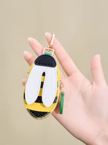 CHARM INFINITE Cute Bee & Ladybug Keychain Storage Bag, Multi-Functional Mini Coin & Earphone Pouch, Sweet Women's Birthday Christmas Party Favor Gift - Multicolor - View 4