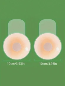 4 Pairs Plus Size Silicone Nipple Covers With Lifting Tabs, Natural Shaping Self-Adhesive Breast Pads, Suitable For Bridal Wear And Party Outfits - Multicolor - View 3