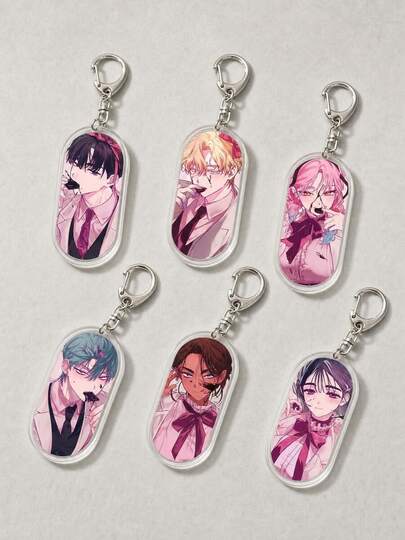 Alien Stage Style Acrylic Anime Keychain, Bag Charm, Fun Accessory, Anime Fan Gift. Suitable For Couples, Families, Teachers, Party Favors, Phone Decoration, Friendship Keychain, Women's Accessories And More