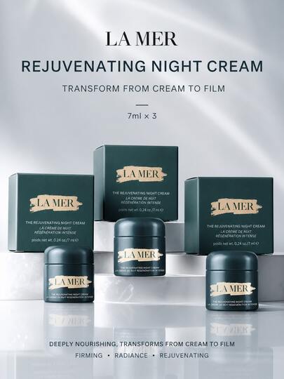 La Mer Night Repair Cream 7ml 3-Pack Miracle Revitalizing Facial Moisturizer Travel Mini Trial Size