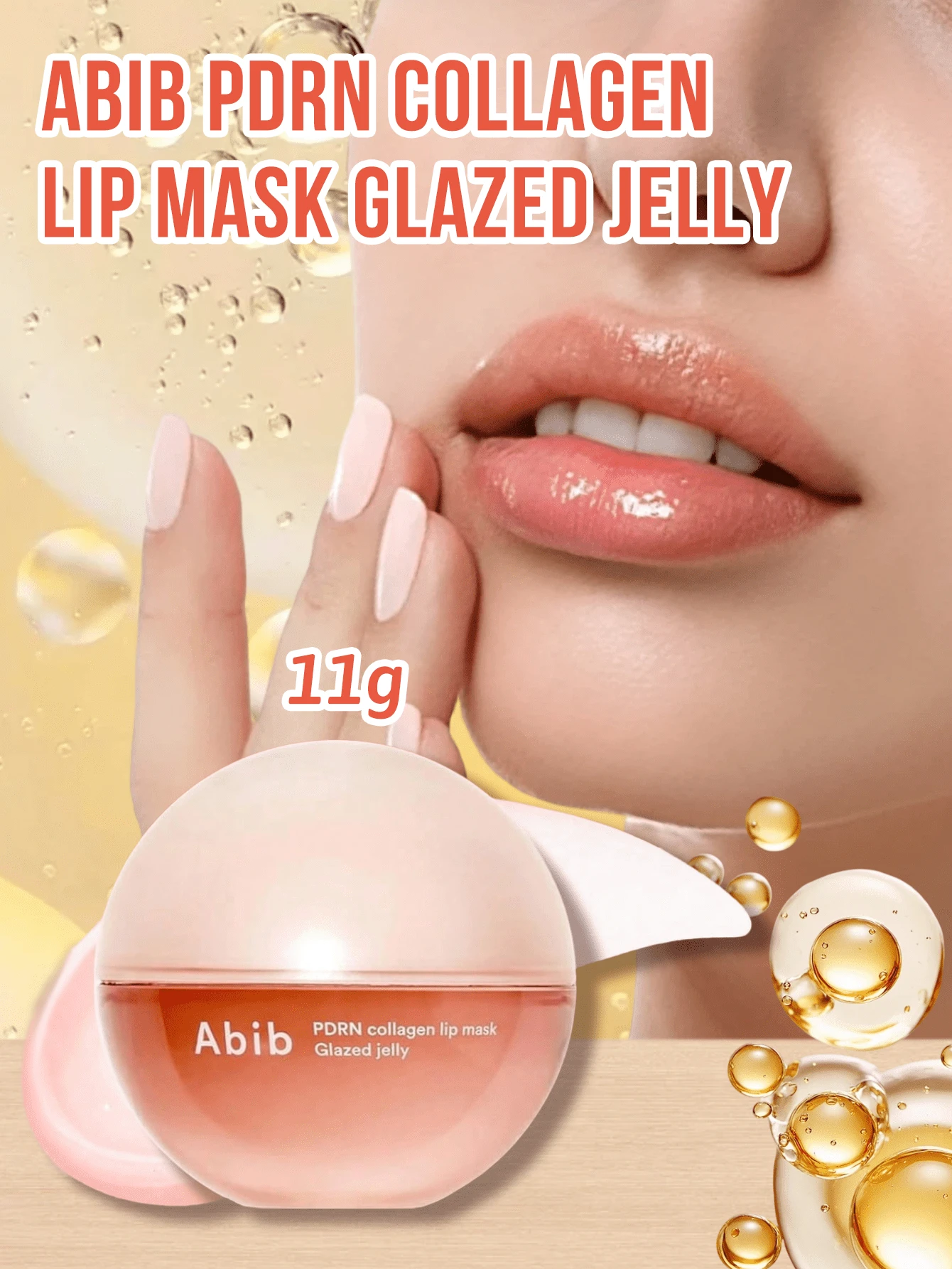 ABIB PDRN膠原蛋白唇膜,晶瑩啫咖哩質地,蘊含PDRN、膠原蛋白和三重透明質酸,撫平唇紋,修復唇部屏障,改善唇部質地和光澤,24小時深層滋養保濕,豐盈雙唇。 - PDRN膠原潤唇果凍膜 - 查看 1