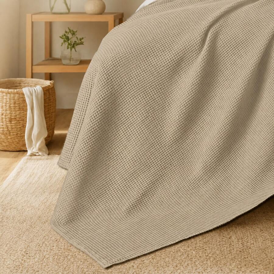 Calmera Linen Bedspread Pike | Light Thin Cool - Bedspread - Beige - View 1