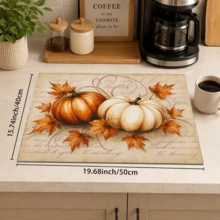 1pc Pumpkin Pattern Printed Diatomaceous Earth Kitchen Drain Mat, Absorbent Dish Drying Mat, Coffee Machine Mat, Dishwashing Mat, Sink Mat, Kitchen Countertop Protector, Suitable For Cups, Plates, Tableware And Kitchen Decor - Multicolor - View 14