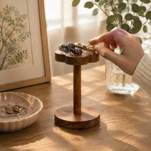1pc Solid Wood Flower Shaped Jewelry Display Rack, Perfume Display Rack, Suitable For Rings, Watches, Bracelets, Earrings, Etc., Suitable For Bedroom Decoration, Bathroom Decoration, Living Room Desktop Storage, Dresser Cosmetics Storage, Bathroom - Multicolor - View 5