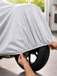 1pc Universal Motorcycle Cover - Dustproof & Waterproof Protective Design, Durable Oxford Fabric Material, Elastic Hem & Secure Buckle, Fits Most Motorcycles, All-Weather Outdoor Storage, Motorcycle Protective Cover, Multiple Colors Available - Multicolor - View 3