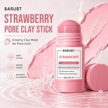 Masker Stik Tanah Liat Stroberi, Pembersih Mendalam, Pengelupasan, Pengontrol Minyak dan Pengencangan Pori, SPA Rumahan untuk Perawatan Kulit Berminyak, 40g - stroberi - View 4