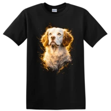 Camiseta con Retrato de Perro Golden Retriever, Regalo para Amantes de los Perros con Camiseta Linda - Negro - Ver 1