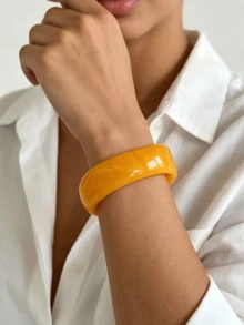 3件套不对称亚克力半透明手链套装，女士百搭款（注：米色系列可能存在色差，这是正常的工艺现象，不影响外观。购买时请参考尺码表，请勿因尺码不符而给予差评。） - 3件組(款式A) - 查看 3