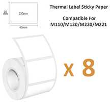 Thermal Self-Adhesive Label Paper, Smudge-Proof Sticker Rolls For Phomemo M110 M220 M200, E210 P50 PT-260 Printers, Barcodes, Addresses, Logo Stickers, Small Business & Home Tagging, Printable Refill Tape Only - View 13