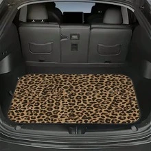 1 buah Alas Bagasi, Bahan Poliester, Motif Leopard Gaya Minimalis, Dihiasi Pita Ungu dan Pola Hati, Cocok Untuk Truk/Mobil/SUV - A - View 9