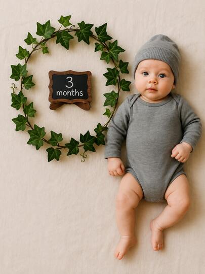 Newborn Photography Props Mini Wooden Chalkboard Baby Monthly Milestone Sign Reusable Photo Prop For Baby Growth Record Photoshoot