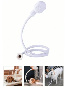 1pc Portable Multi-Function Rubber Hose Spray Nozzle, Universal Shower Accessory, Suitable For Bathroom, Kitchen, Garden, Pet Bathing, RV, Outdoor Camping Essential, Practical Home Tool, Ideal Gift For Home Decor And Outdoor Travel, Sink Hose - Multicolor - View 6