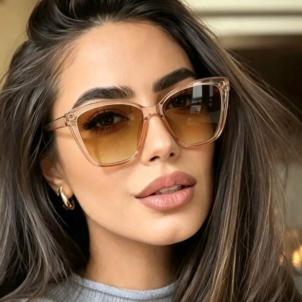 1 Stück Stück Damen Modebrille, neu, Retro, quadratischer Rahmen